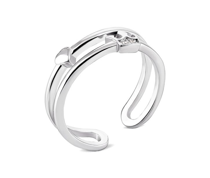 Серебряное кольцо с фианитами Золотой Век (К2Ф/1167): купить