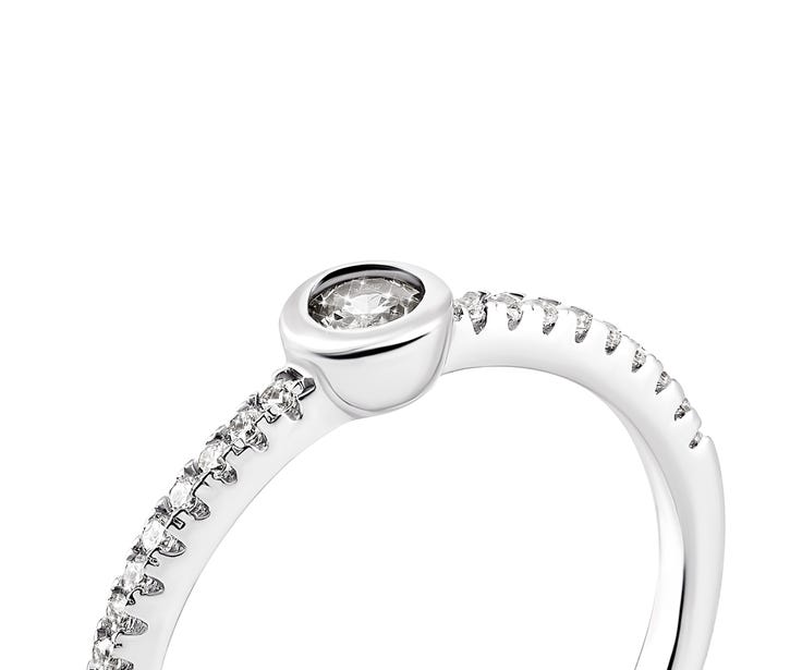 Серебряное кольцо с фианитами (К2Ф/1201): купить