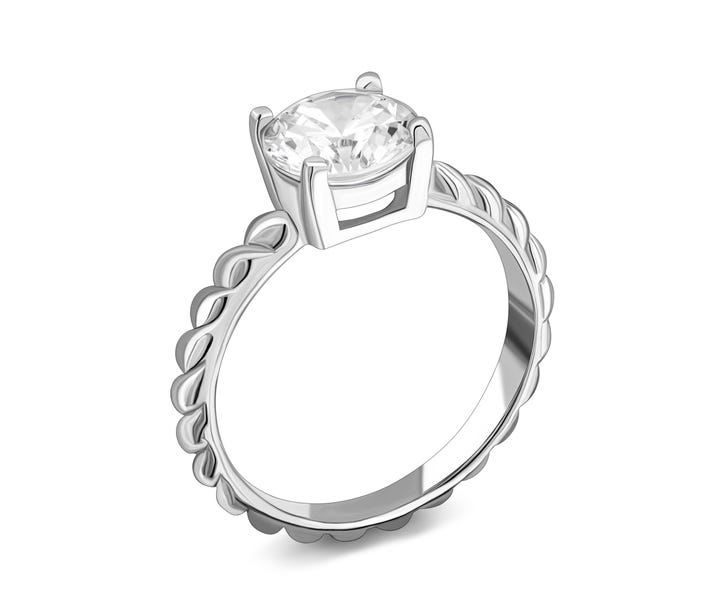 Серебряное кольцо с фианитом (SZDR18021)