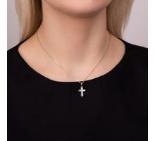 Срібний хрестик з фіанітами (500877-Кр.Р л.к): купить