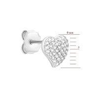 Срібні пусети Серце з фіанітами (JB01461): купить