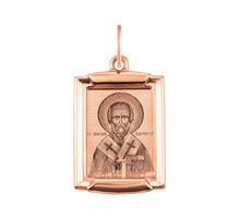 Золотая подвеска-иконка Св. Николай Чудотворец (11421-Л.Н.лаз.)