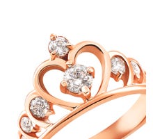 Золотое кольцо Корона с фианитами (КВ105и): купить