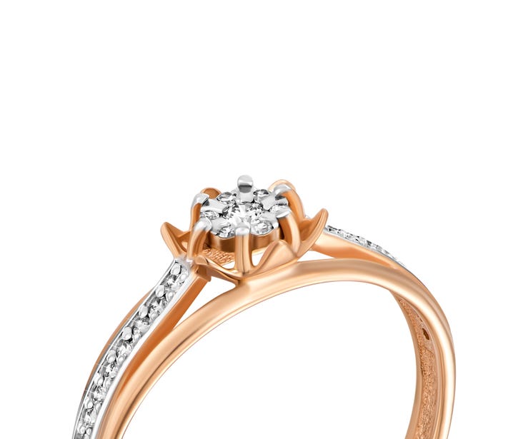 Золотое кольцо с бриллиантами (180017/01/01/0058): купить