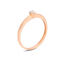 Золотое кольцо с бриллиантом (1К)