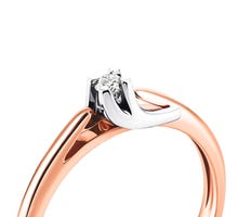 Золотое кольцо с бриллиантом (КДz 7413): купить