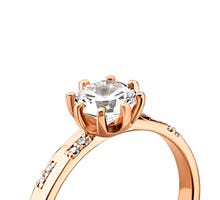 Золотое кольцо с фианитами (110634510101): купить