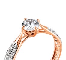 Золотое кольцо с фианитами (700043-Рр): купить