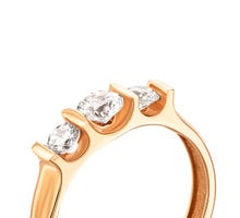 Золотое кольцо с фианитами (КД4294Royal): купить