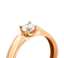 Золотое кольцо с фианитом (КД4296Royal): купить