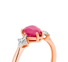 Золотое кольцо с рубином и бриллиантами (12282RUBY): купить