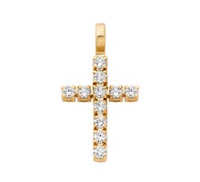 Золотий хрестик з діамантами (G100Ж)