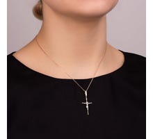 Золотой крестик с бриллиантом (Крz7153): купить