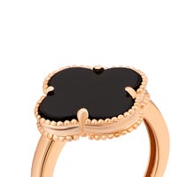 Золотое кольцо Клевер с ониксом (1111023401): купить